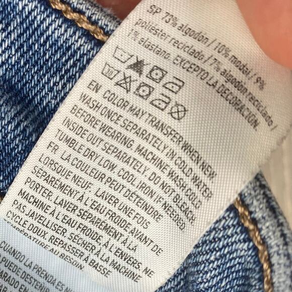 American Eagle Women's Denim Blue Distressed Mom Jeans Size 12 - Picture 12 of 12